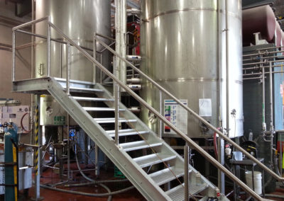 Bespoke handrails and stairs for winery