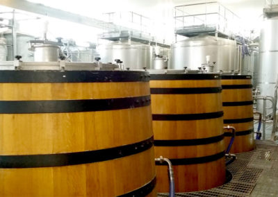 Custom oak vats and cat walks for winery