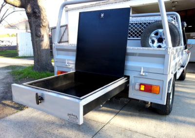 Custom pull out drawer and ute tray