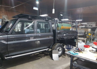 Building custom tray for twin cab cruiser