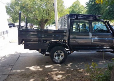 Custom tray for twin cab cruiser side view